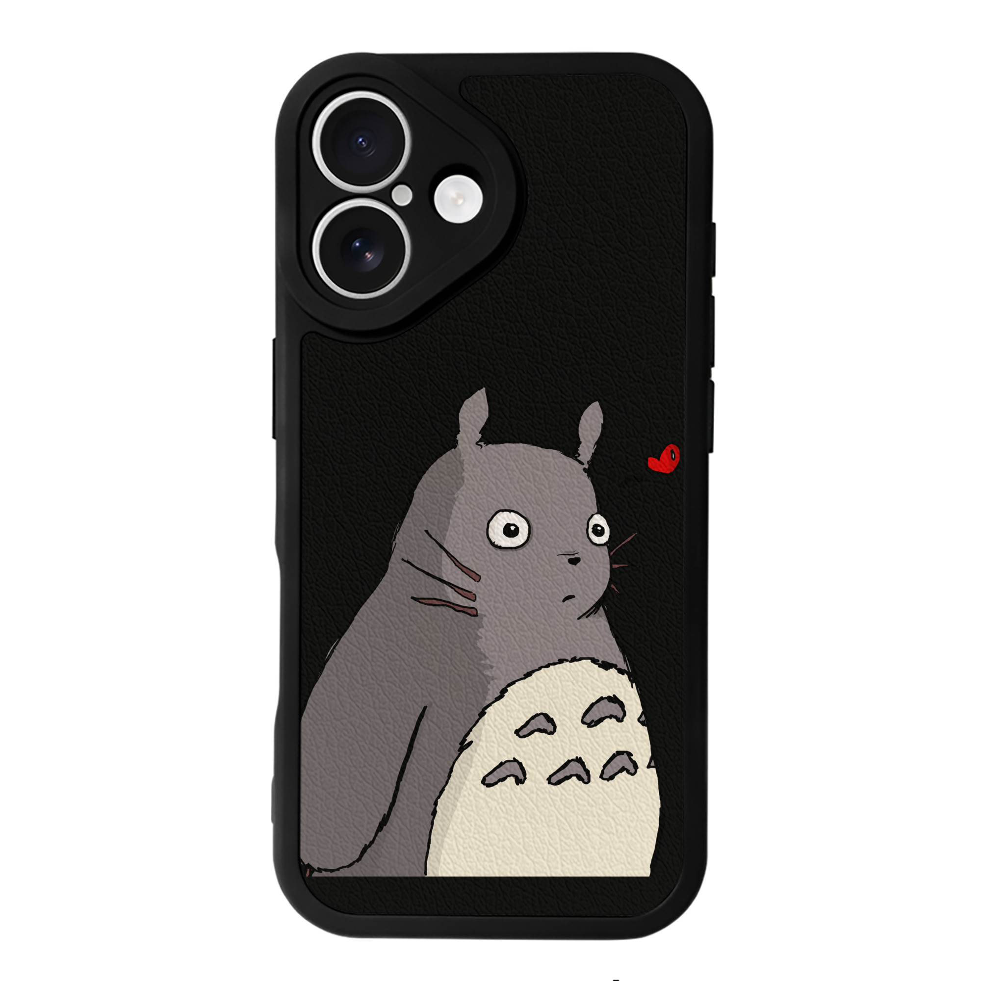（画像用） となりのトトロ 草壁メイ 草壁サツキ My Neighbor Totoro Satsuki Kusakabe Mei Kusakabe 【iPhone 16シリーズ対応】シリコンスマホケース（レザー調） 材質：シリコン